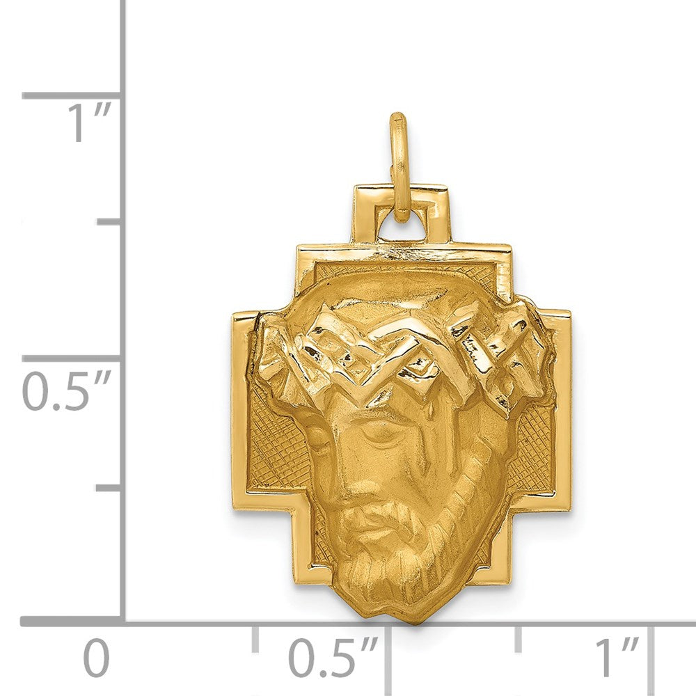 14k Yellow Gold Jesus Charm