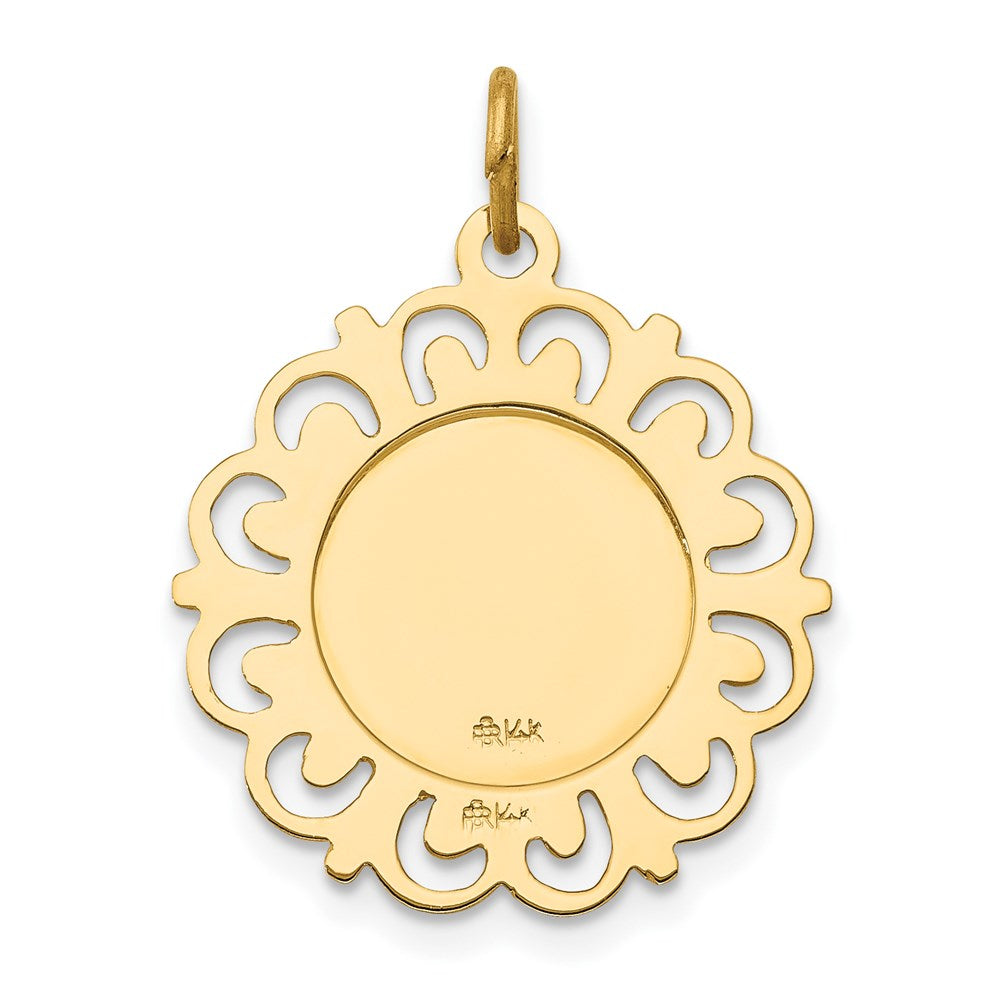 14k Yellow Gold Saint Anthony Medal Charm