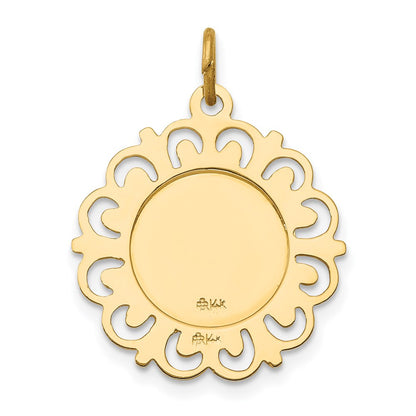 14k Yellow Gold Saint Anthony Medal Charm