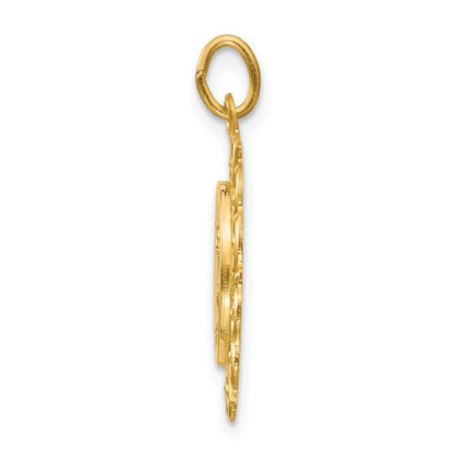 14k Yellow Gold Saint Theresa Medal Charm