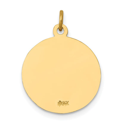 14k Yellow Gold Saint John Medal Charm