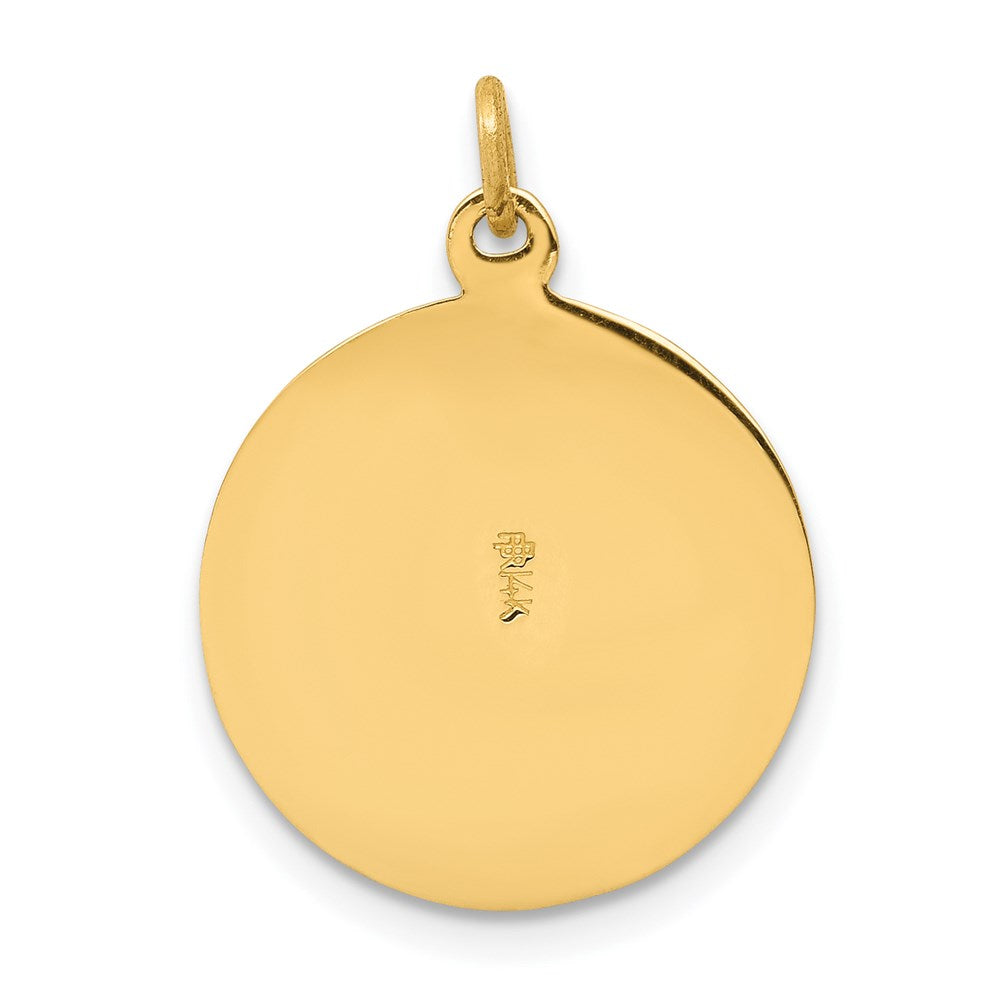 14k Yellow Gold Saint Patrick Medal Charm