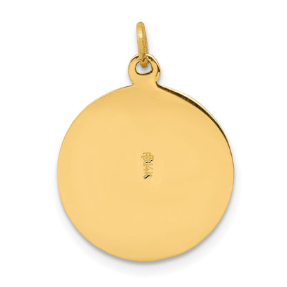 14k Yellow Gold Saint Patrick Medal Charm