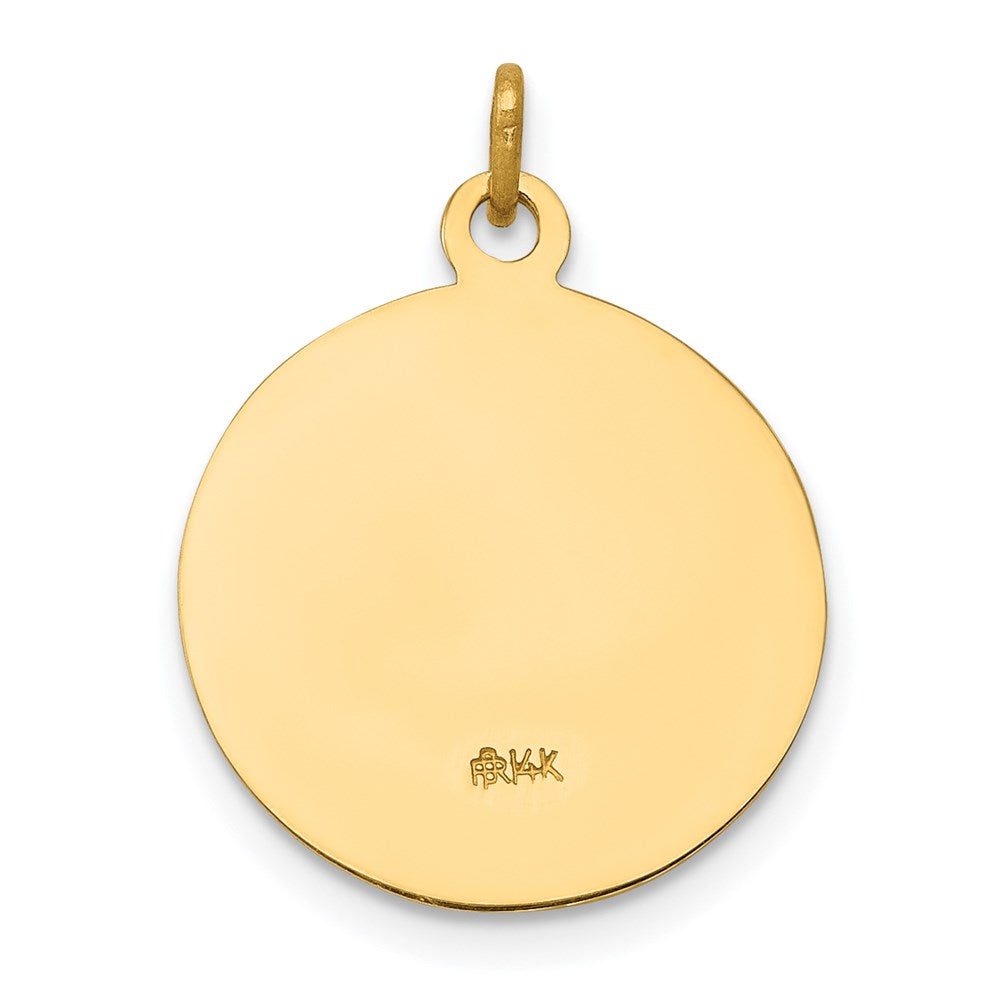 14k Yellow Gold Saint Gerard Medal Charm