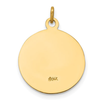 14k Yellow Gold Saint Gerard Medal Charm