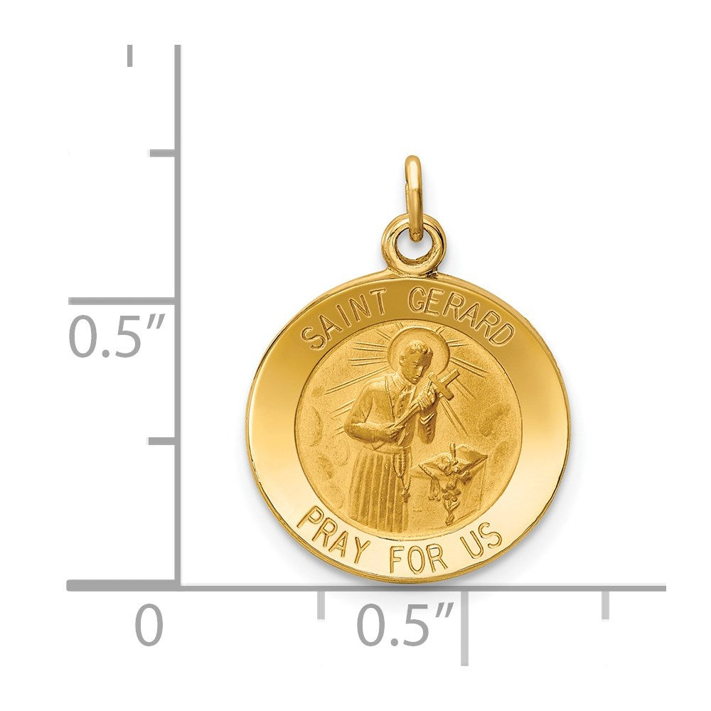 14k Yellow Gold Saint Gerard Medal Charm