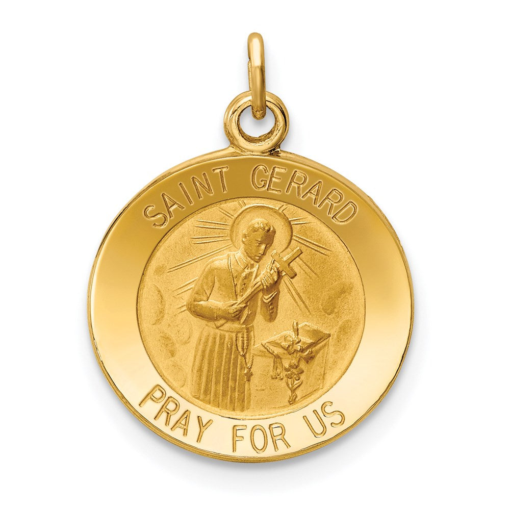 14k Yellow Gold Saint Gerard Medal Charm