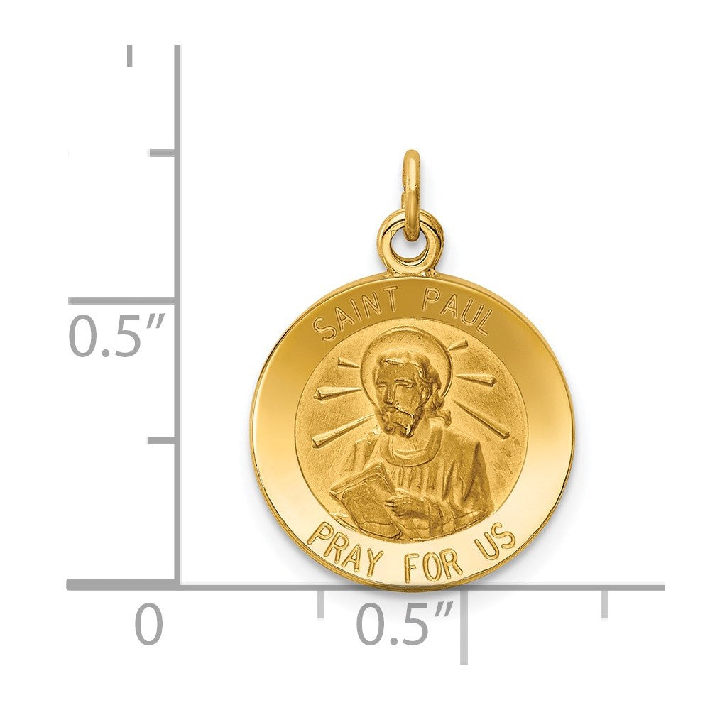 14k Yellow Gold Saint Paul Medal Charm