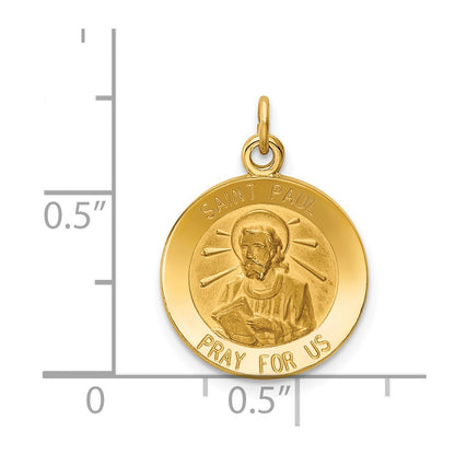 14k Yellow Gold Saint Paul Medal Charm