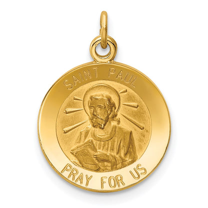 14k Yellow Gold Saint Paul Medal Charm