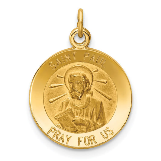 14k Yellow Gold Saint Paul Medal Charm