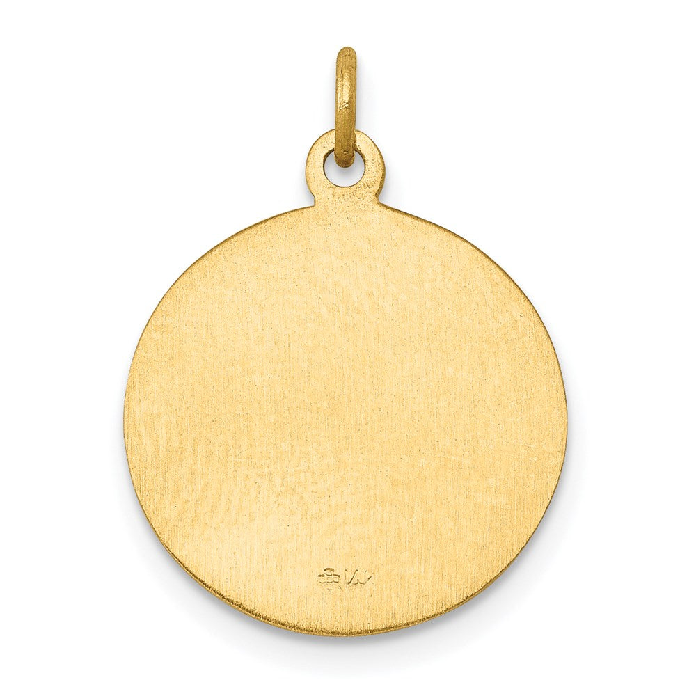 14k Yellow Gold Saint George Medal Charm