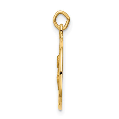 14k Yellow Gold Saint Peter Medal Charm