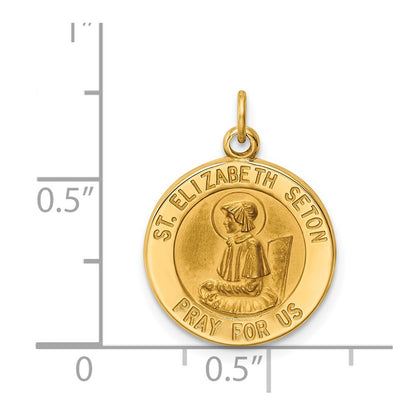 14k Yellow Gold Saint Elizabeth Seton Medal Charm