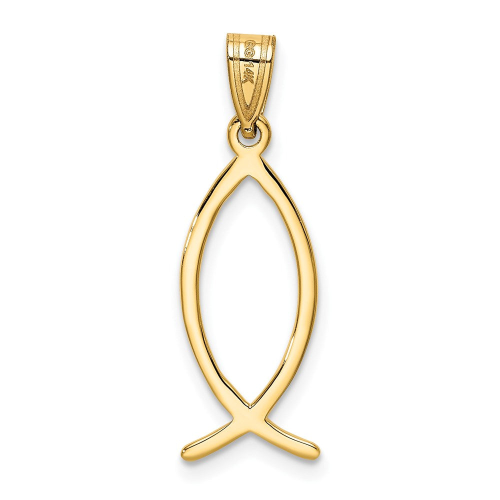 14k Yellow Gold Ichthus Fish Charm