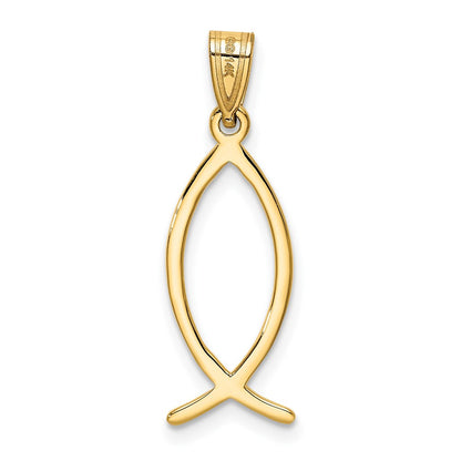 14k Yellow Gold Ichthus Fish Charm
