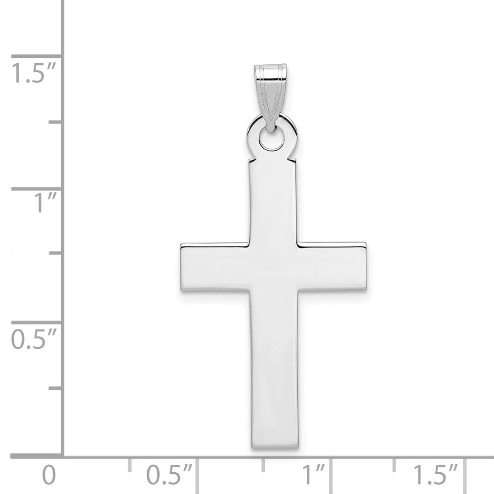 14k White Gold Cross Pendant
