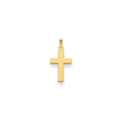 14k Yellow Gold Polished Cross Charm