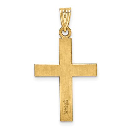 14k Yellow Gold Polished Cross Charm