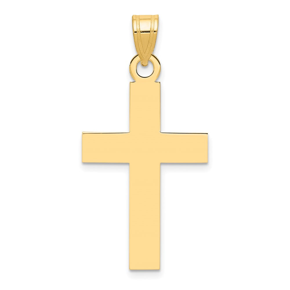 14k Yellow Gold Polished Cross Charm