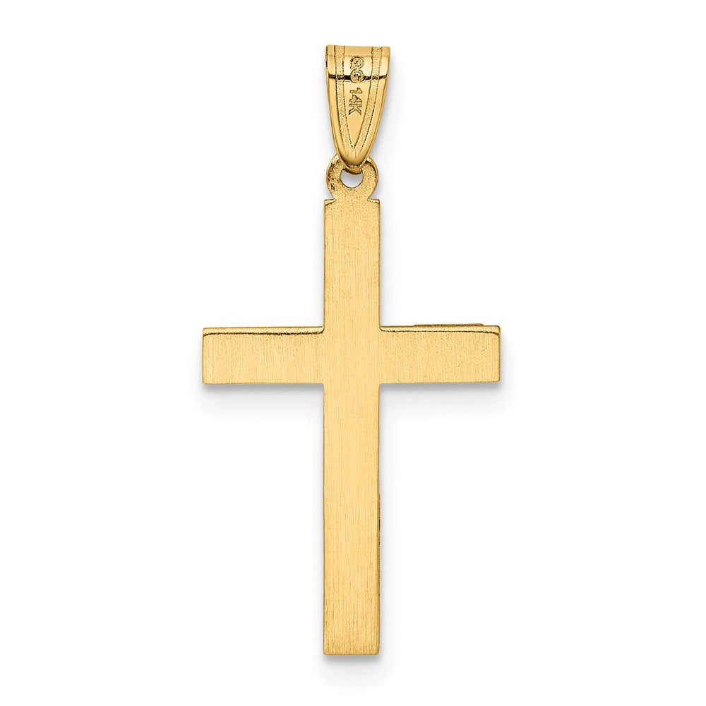 14k Yellow Gold Polished Cross Charm