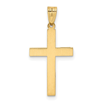 14k Yellow Gold Polished Cross Charm