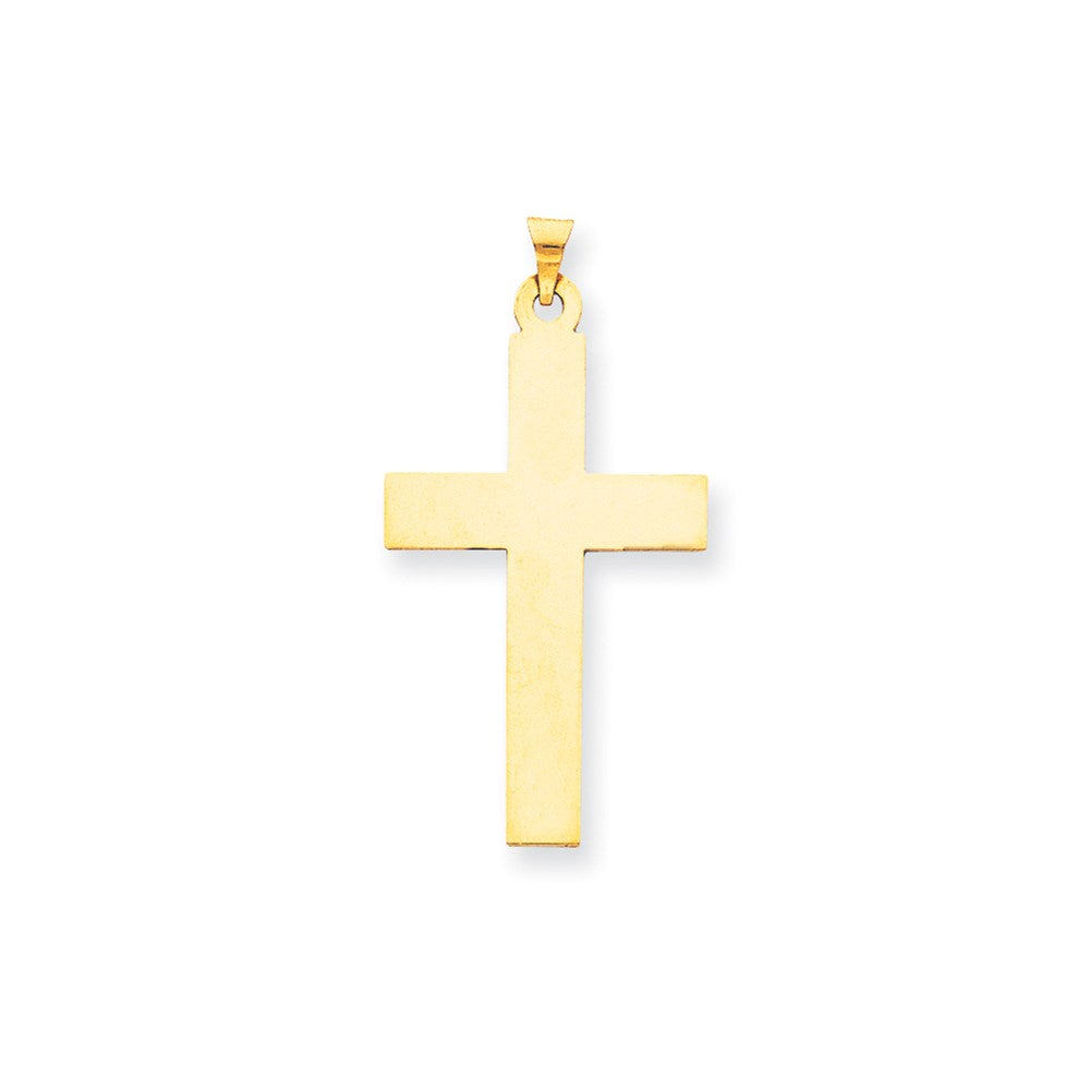 14k Yellow Gold Polished Cross Charm