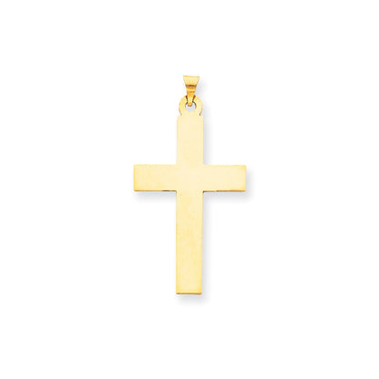 14k Yellow Gold Polished Cross Charm