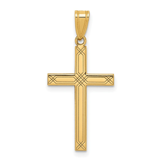 14k Yellow Gold Cross Pendant
