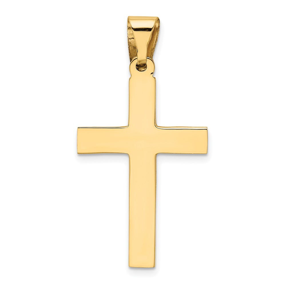 14k Yellow Gold Polished Cross Pendant