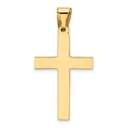 14k Yellow Gold Polished Cross Pendant