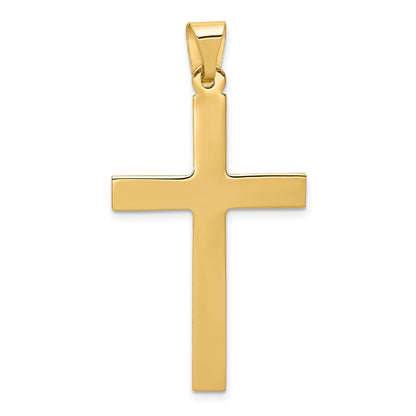 14k Yellow Gold Polished Cross Pendant