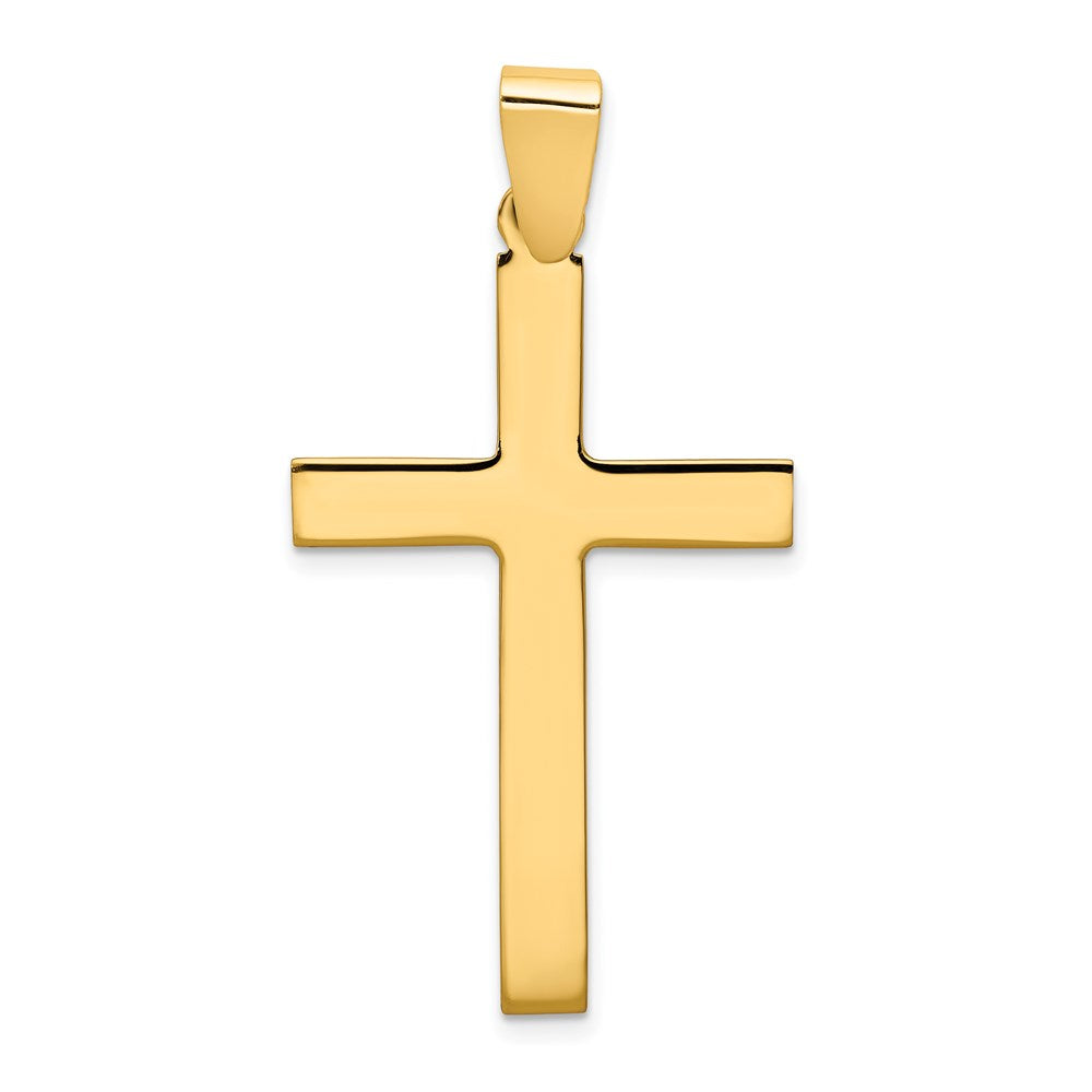 14k Yellow Gold Polished Cross Pendant