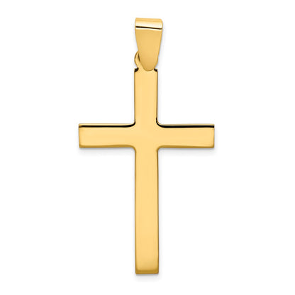 14k Yellow Gold Polished Cross Pendant