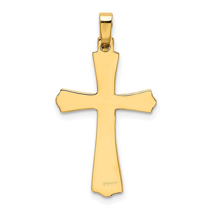 14k Yellow Gold Polished Cross Charm