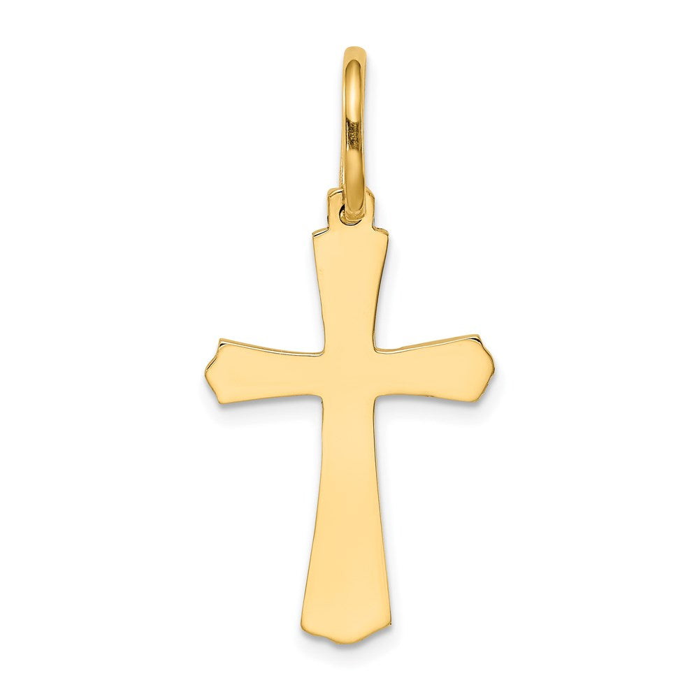 14k Yellow Gold Polished Cross Charm