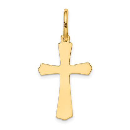 14k Yellow Gold Polished Cross Charm