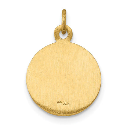14k Yellow Gold Saint George Medal Charm