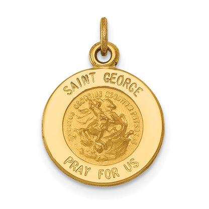 14k Yellow Gold Saint George Medal Charm