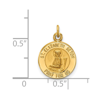 14k Yellow Gold Saint Elizabeth Seton Medal Charm