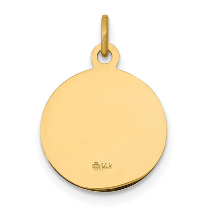 14k Yellow Gold Saint John Medal Charm