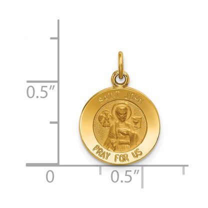 14k Yellow Gold Saint John Medal Charm
