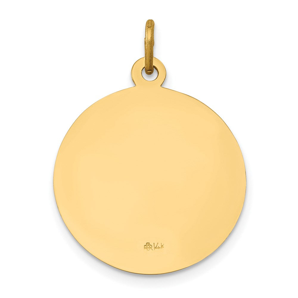 14k Yellow Gold Saint Gerard Medal Pendant