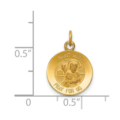 14k Yellow Gold Saint Mark Medal Charm