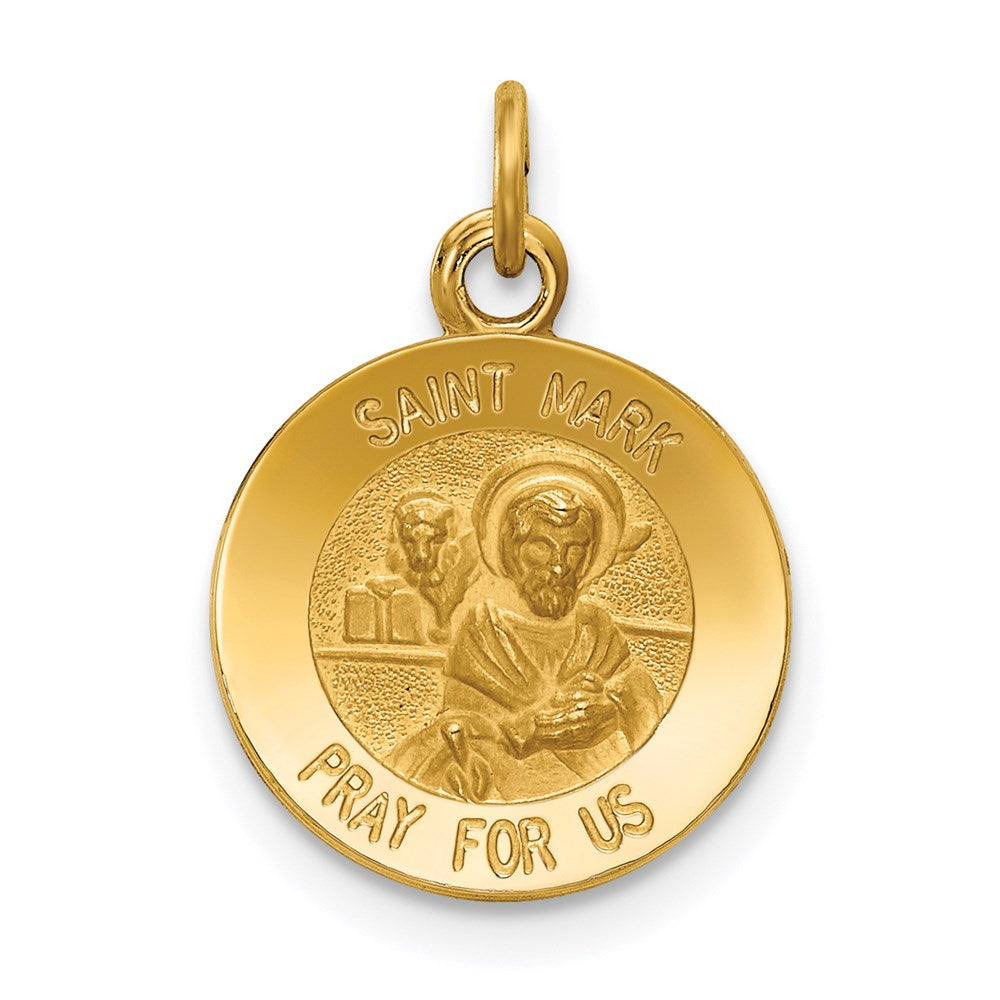 14k Yellow Gold Saint Mark Medal Charm