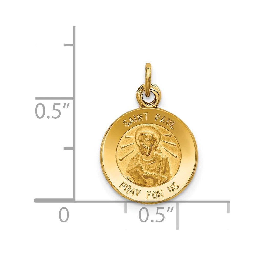 14k Yellow Gold Saint Paul Medal Charm