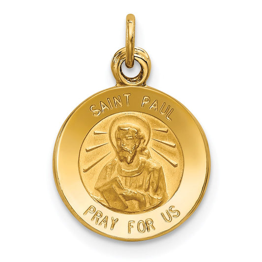 14k Yellow Gold Saint Paul Medal Charm