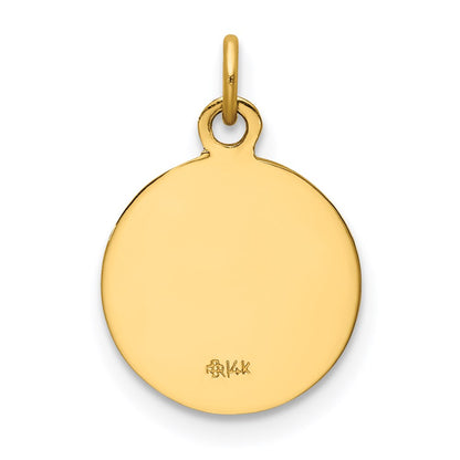 14k Yellow Gold Saint Roch Medal Charm