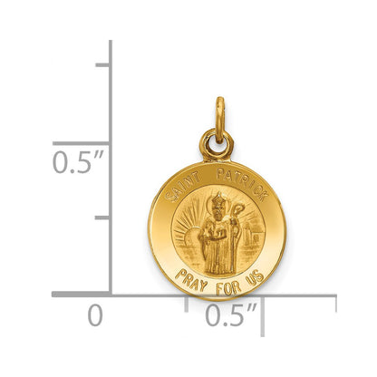 14k Yellow Gold Saint Patrick Medal Charm