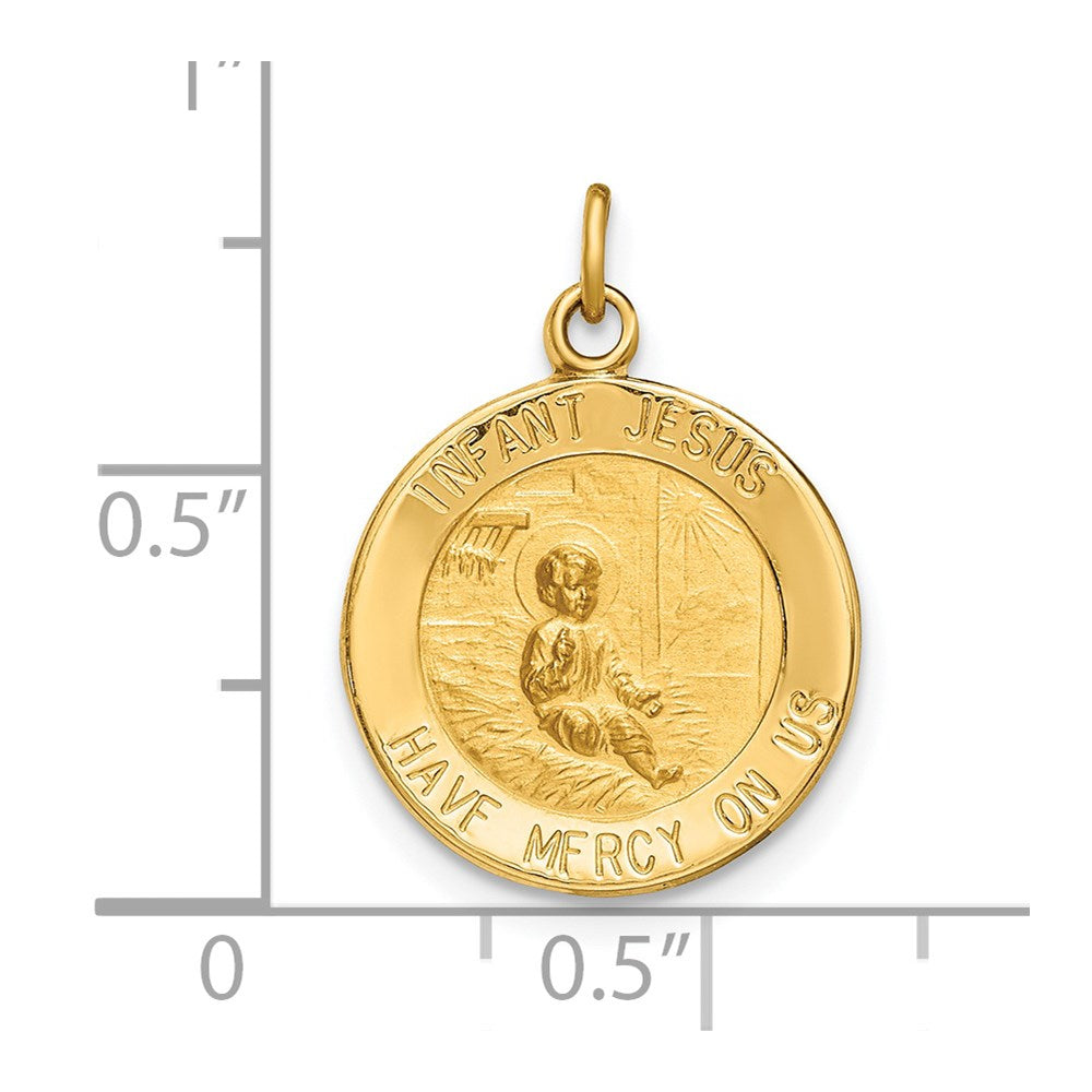14k Yellow Gold Infant Jesus Medal Charm